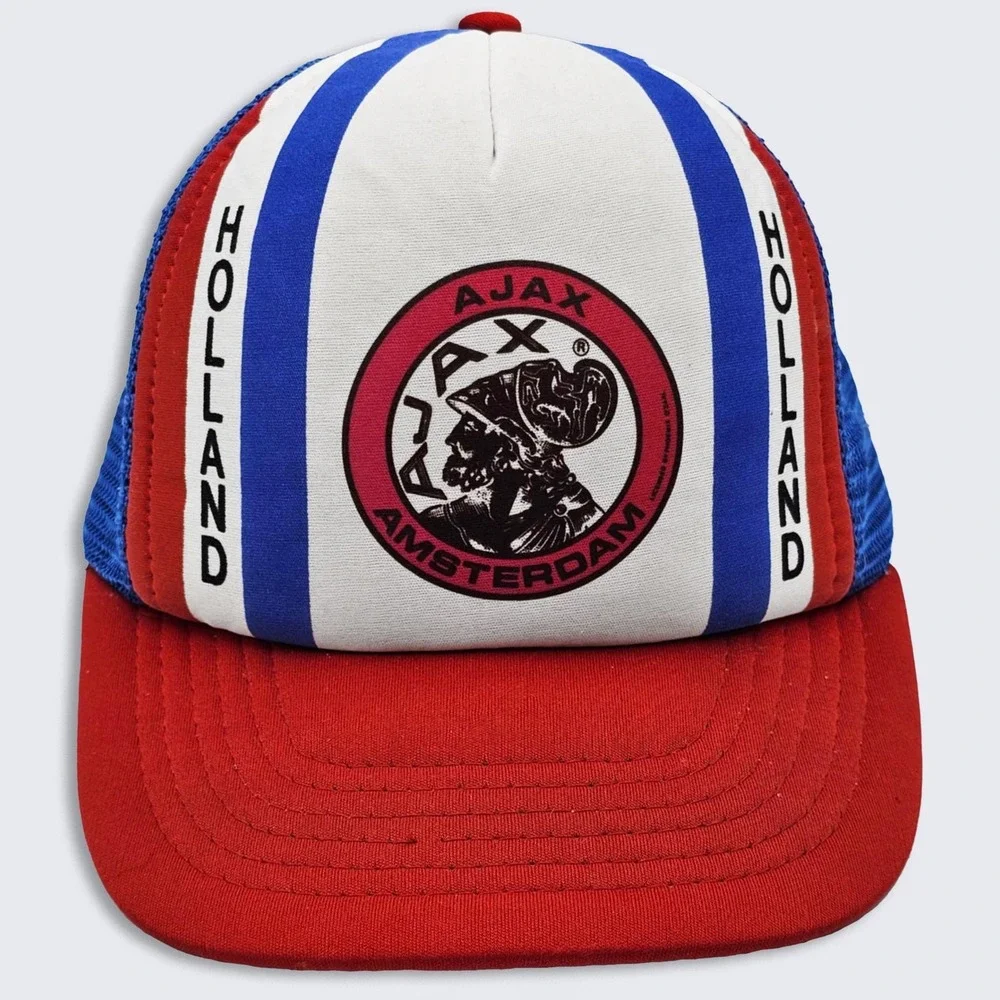 Ajax Amsterdam Vintage 80s Holland Euro Cap Trucker Snapback Hat